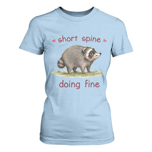 Cute Watercolor Jimothy the Raccoon Inspirational T Shirt For Women Short Spine Doing Fine Viral Seattle Trash Panda Supporter