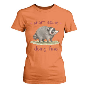Cute Watercolor Jimothy the Raccoon Inspirational T Shirt For Women Short Spine Doing Fine Viral Seattle Trash Panda Supporter