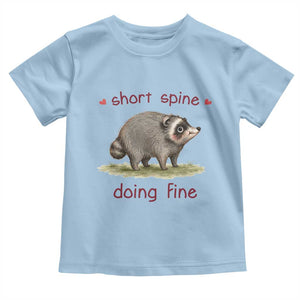 Cute Watercolor Jimothy the Raccoon Inspirational Toddler T Shirt Short Spine Doing Fine Viral Seattle Trash Panda Supporter