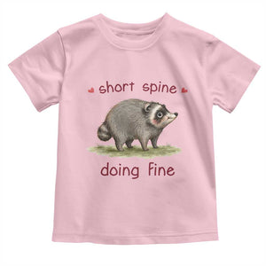 Cute Watercolor Jimothy the Raccoon Inspirational Toddler T Shirt Short Spine Doing Fine Viral Seattle Trash Panda Supporter