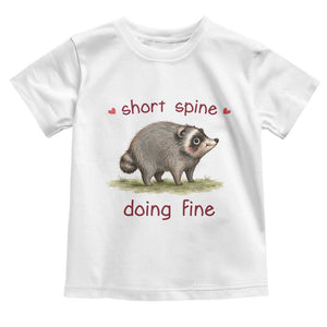 Cute Watercolor Jimothy the Raccoon Inspirational Toddler T Shirt Short Spine Doing Fine Viral Seattle Trash Panda Supporter