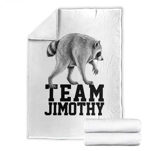 Team Jimothy Viral Seattle Raccoon Throw Blanket Vintage Trash Panda Meme Graphic
