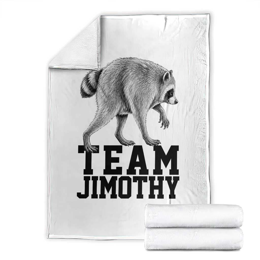Team Jimothy Viral Seattle Raccoon Throw Blanket Vintage Trash Panda Meme Graphic TS02 White Print Your Wear