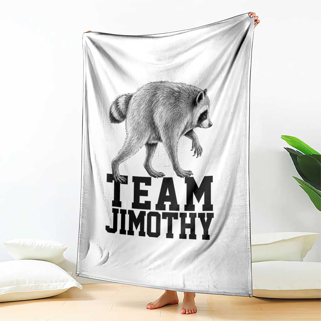 Team Jimothy Viral Seattle Raccoon Throw Blanket Vintage Trash Panda Meme Graphic