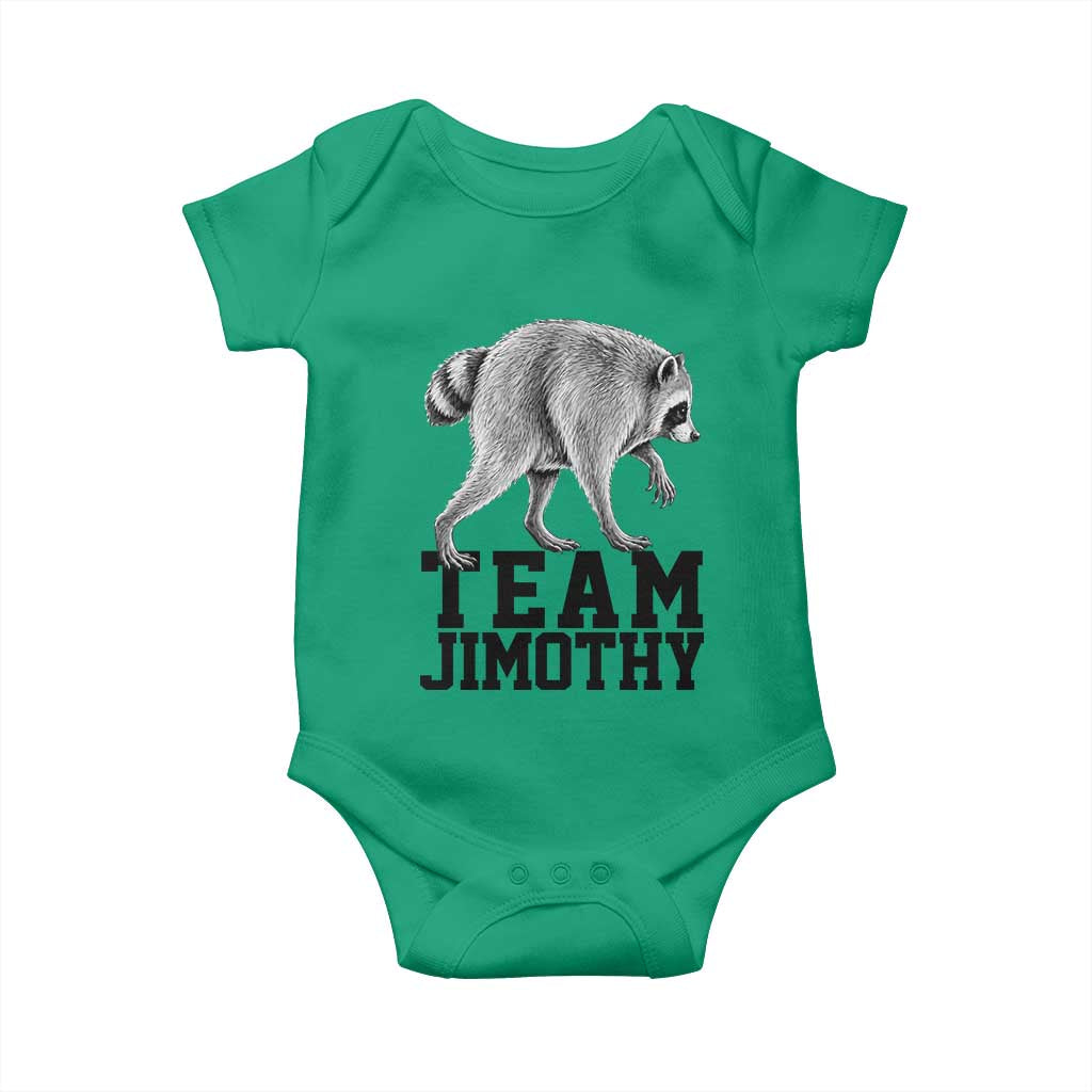 Team Jimothy Viral Seattle Raccoon Baby Onesie Vintage Trash Panda Meme Graphic TS02 Irish Green Print Your Wear