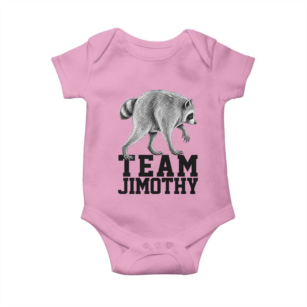 Team Jimothy Viral Seattle Raccoon Baby Onesie Vintage Trash Panda Meme Graphic TS02 Light Pink Print Your Wear