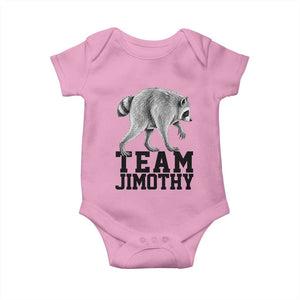 Team Jimothy Viral Seattle Raccoon Baby Onesie Vintage Trash Panda Meme Graphic TS02 Light Pink Print Your Wear