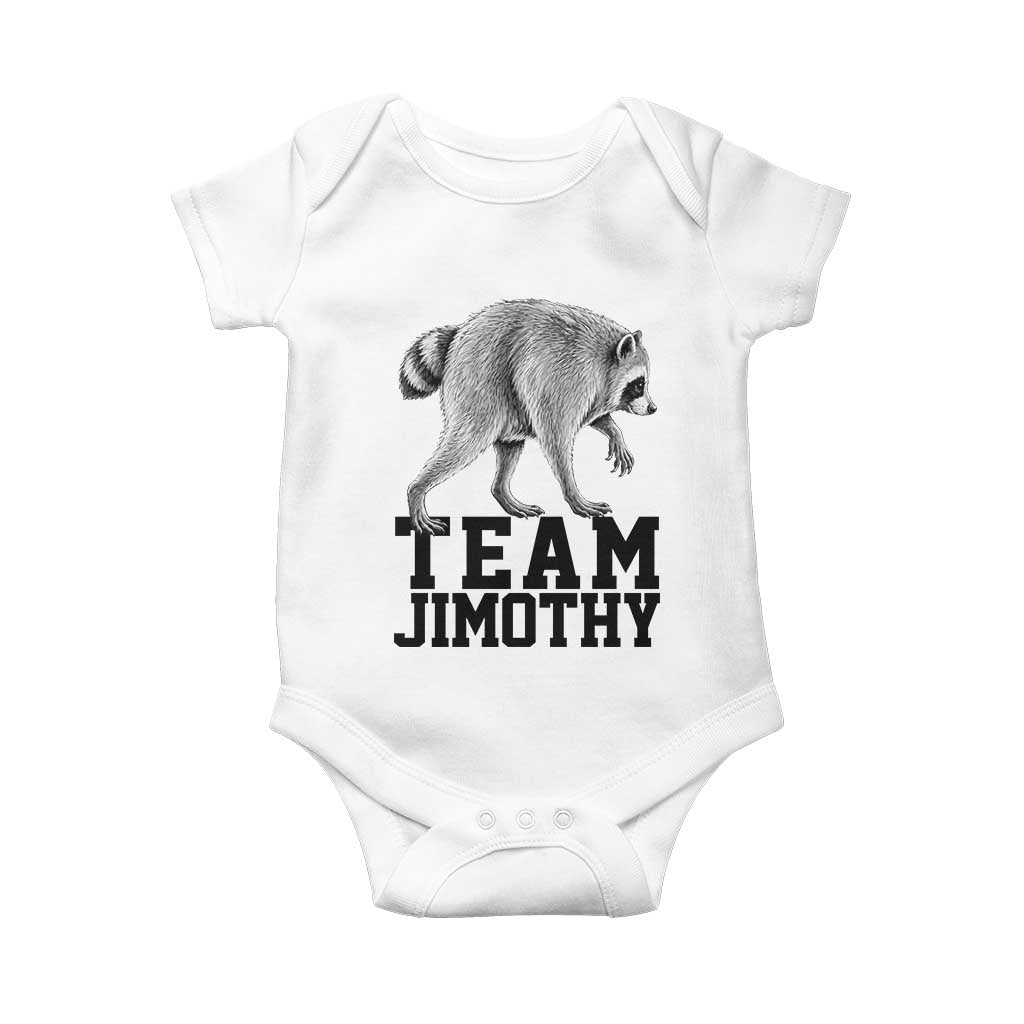 Team Jimothy Viral Seattle Raccoon Baby Onesie Vintage Trash Panda Meme Graphic TS02 White Print Your Wear