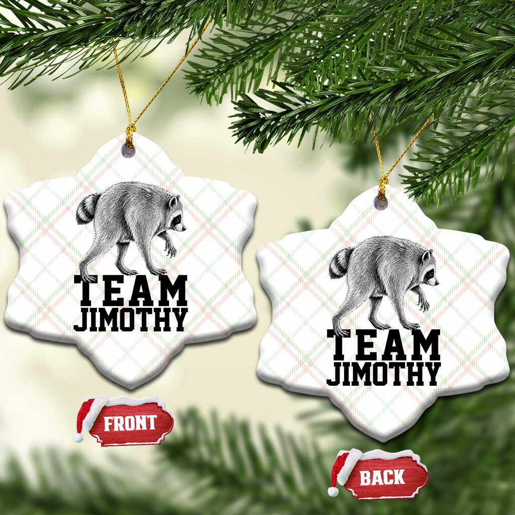 Team Jimothy Viral Seattle Raccoon Ceramic Ornament Vintage Trash Panda Meme Graphic