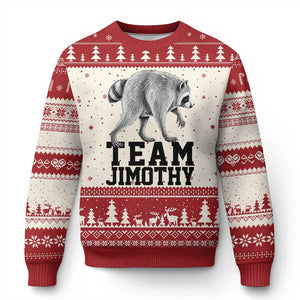 Team Jimothy Viral Seattle Raccoon Ugly Christmas Sweater Vintage Trash Panda Meme Graphic