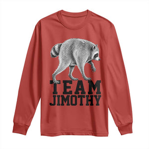 Team Jimothy Viral Seattle Raccoon Long Sleeve Shirt Vintage Trash Panda Meme Graphic TS02 Red Print Your Wear