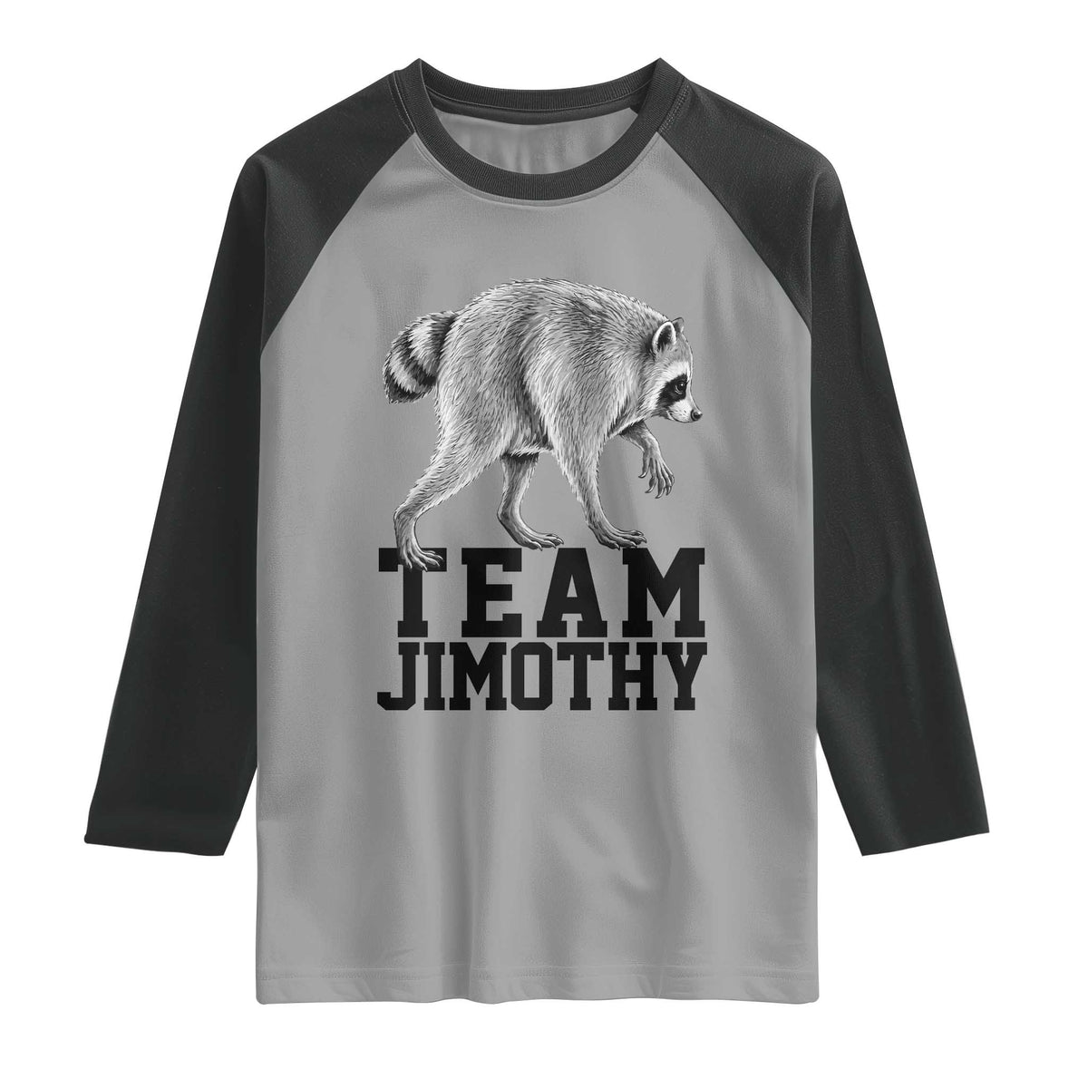 Team Jimothy Viral Seattle Raccoon Raglan Shirt Vintage Trash Panda Meme Graphic