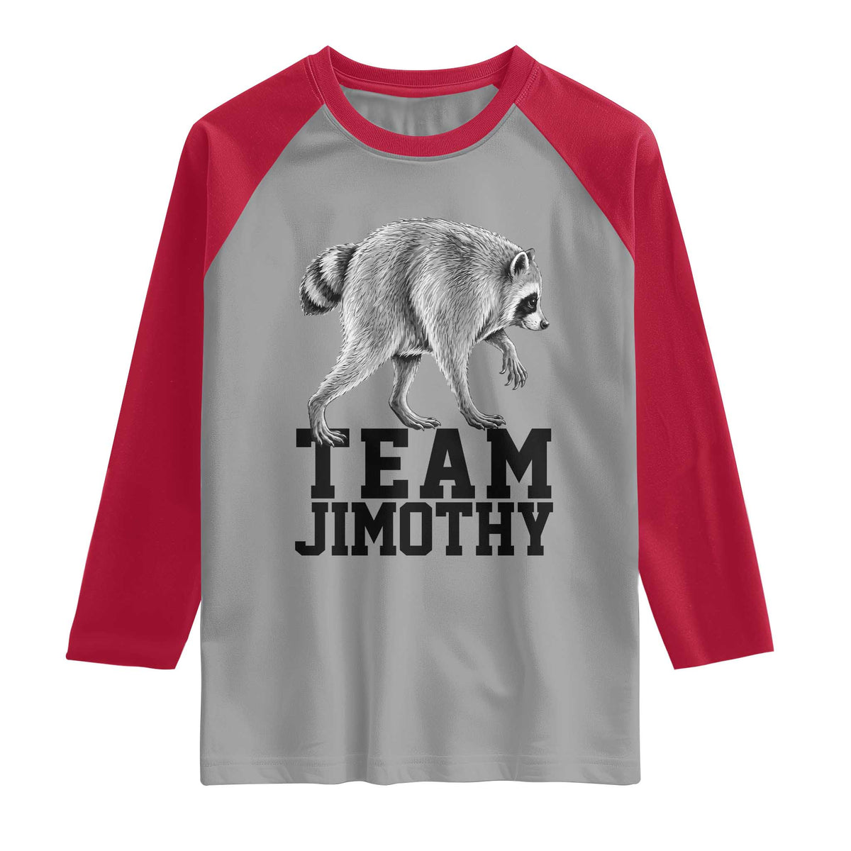 Team Jimothy Viral Seattle Raccoon Raglan Shirt Vintage Trash Panda Meme Graphic