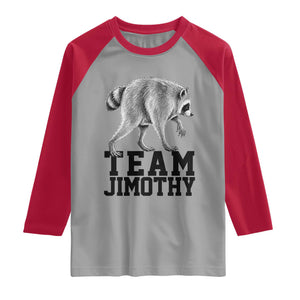 Team Jimothy Viral Seattle Raccoon Raglan Shirt Vintage Trash Panda Meme Graphic