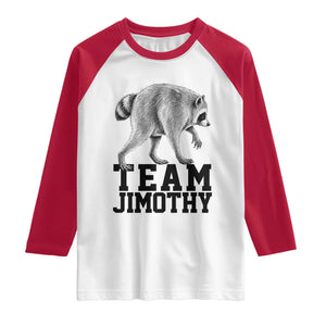 Team Jimothy Viral Seattle Raccoon Raglan Shirt Vintage Trash Panda Meme Graphic