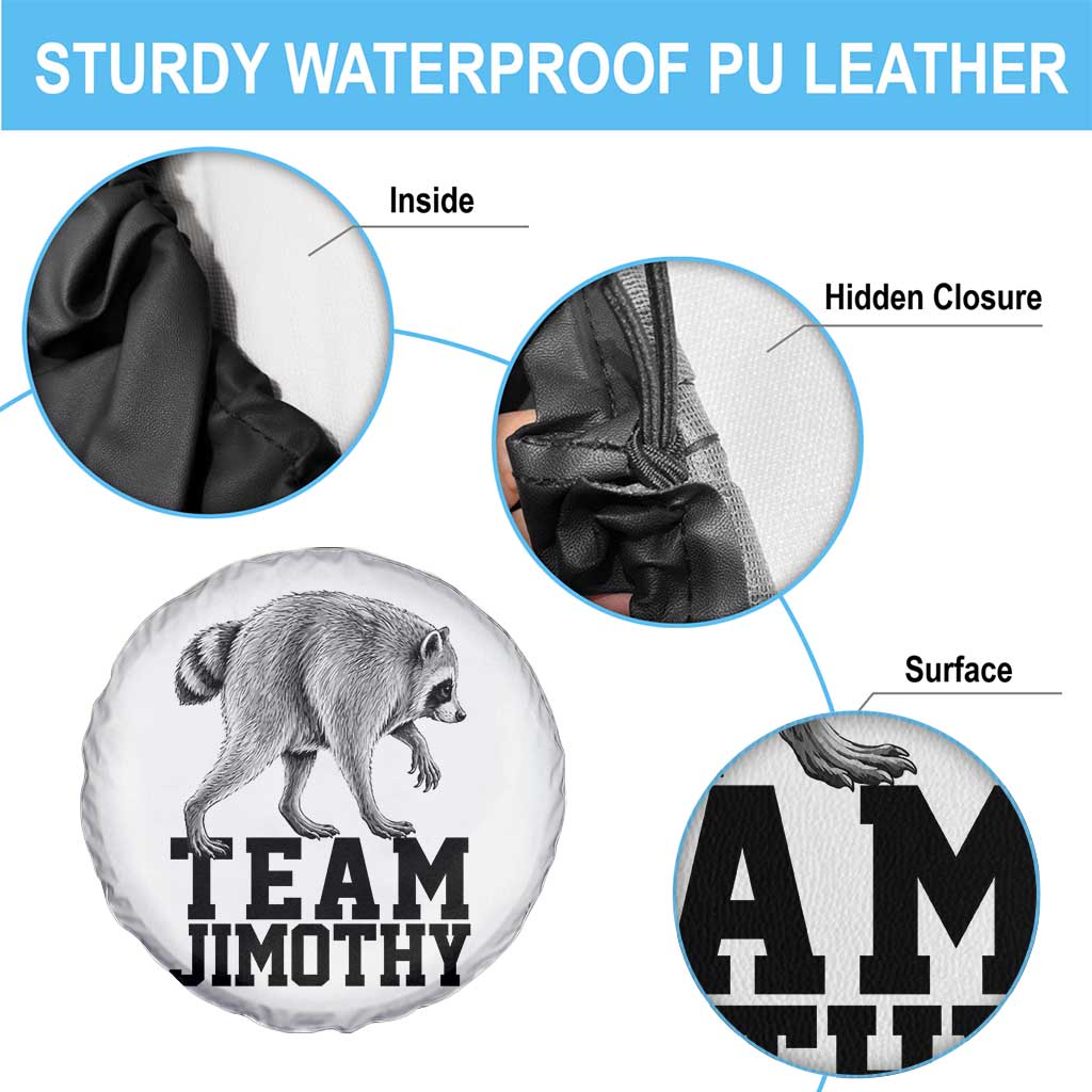 Team Jimothy Viral Seattle Raccoon Spare Tire Cover Vintage Trash Panda Meme Graphic