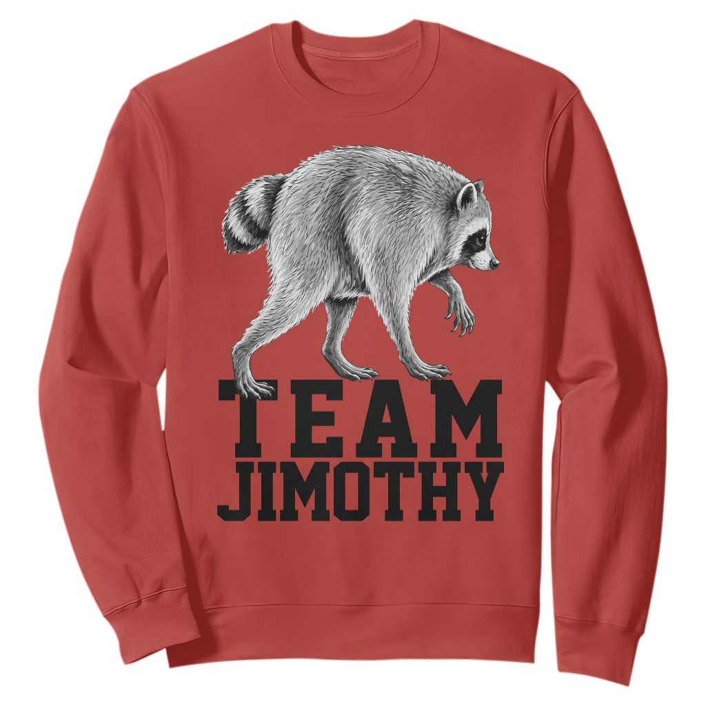 Team Jimothy Viral Seattle Raccoon Sweatshirt Vintage Trash Panda Meme Graphic TS02 Red Print Your Wear