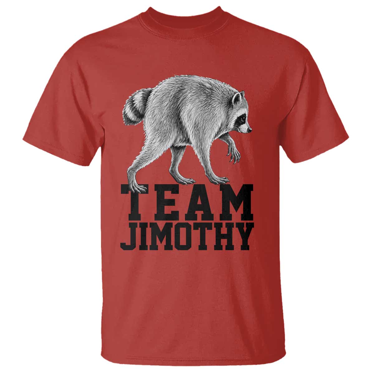 Team Jimothy Viral Seattle Raccoon T Shirt Vintage Trash Panda Meme Graphic TS02 Red Print Your Wear