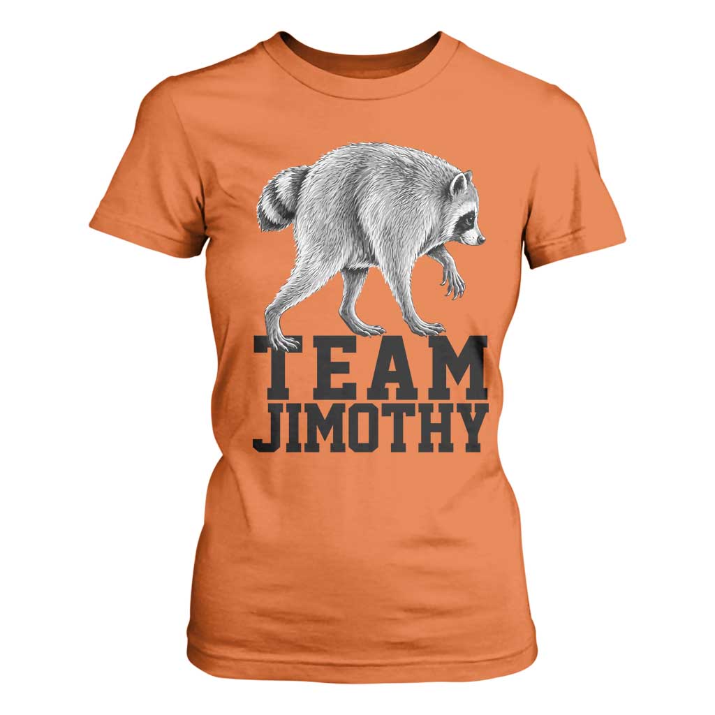 Team Jimothy Viral Seattle Raccoon T Shirt For Women Vintage Trash Panda Meme Graphic TS02 Orange Print Your Wear