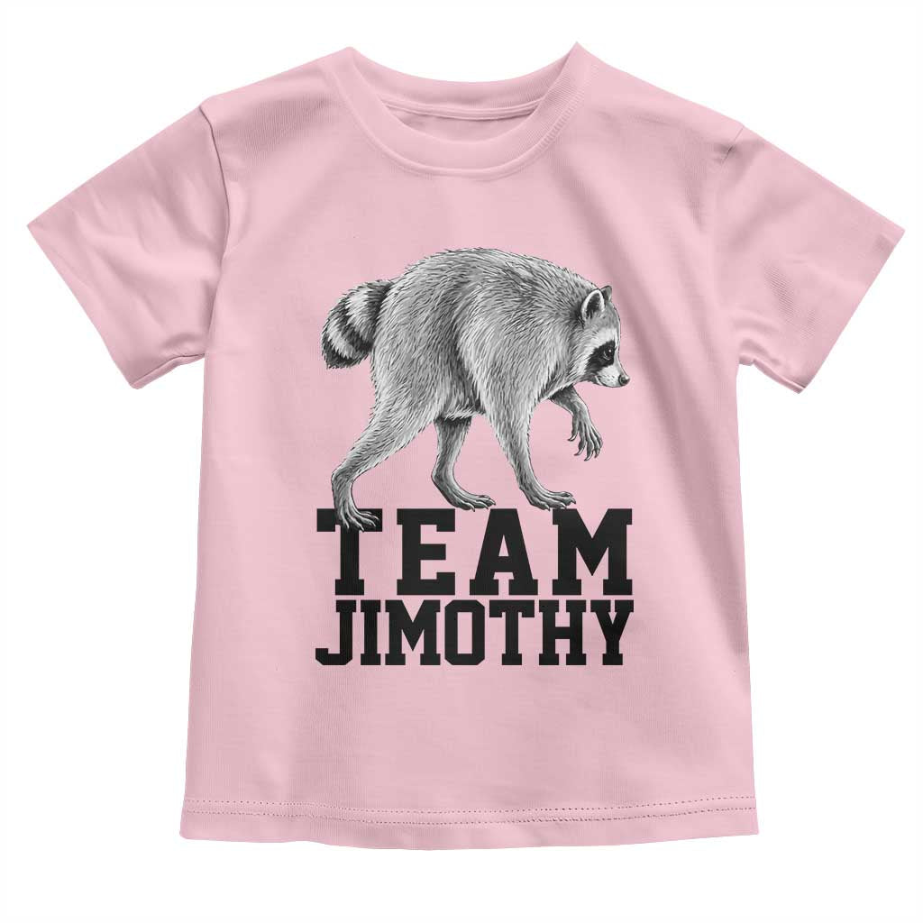 Team Jimothy Viral Seattle Raccoon Toddler T Shirt Vintage Trash Panda Meme Graphic TS02 Light Pink Print Your Wear