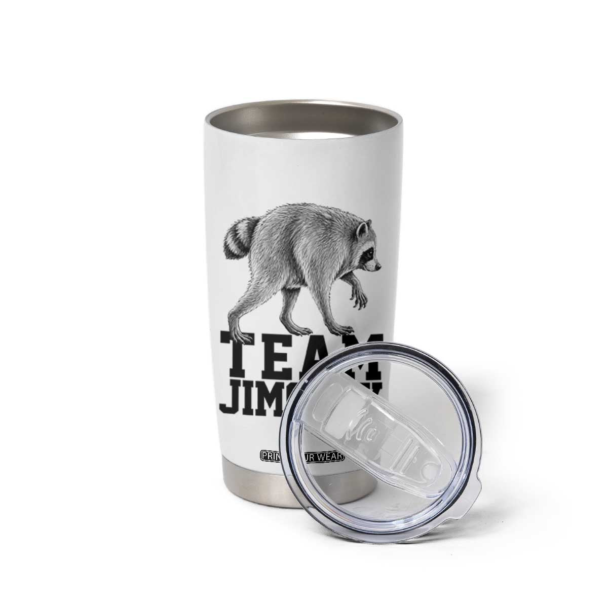Team Jimothy Viral Seattle Raccoon Tumbler Cup Vintage Trash Panda Meme Graphic
