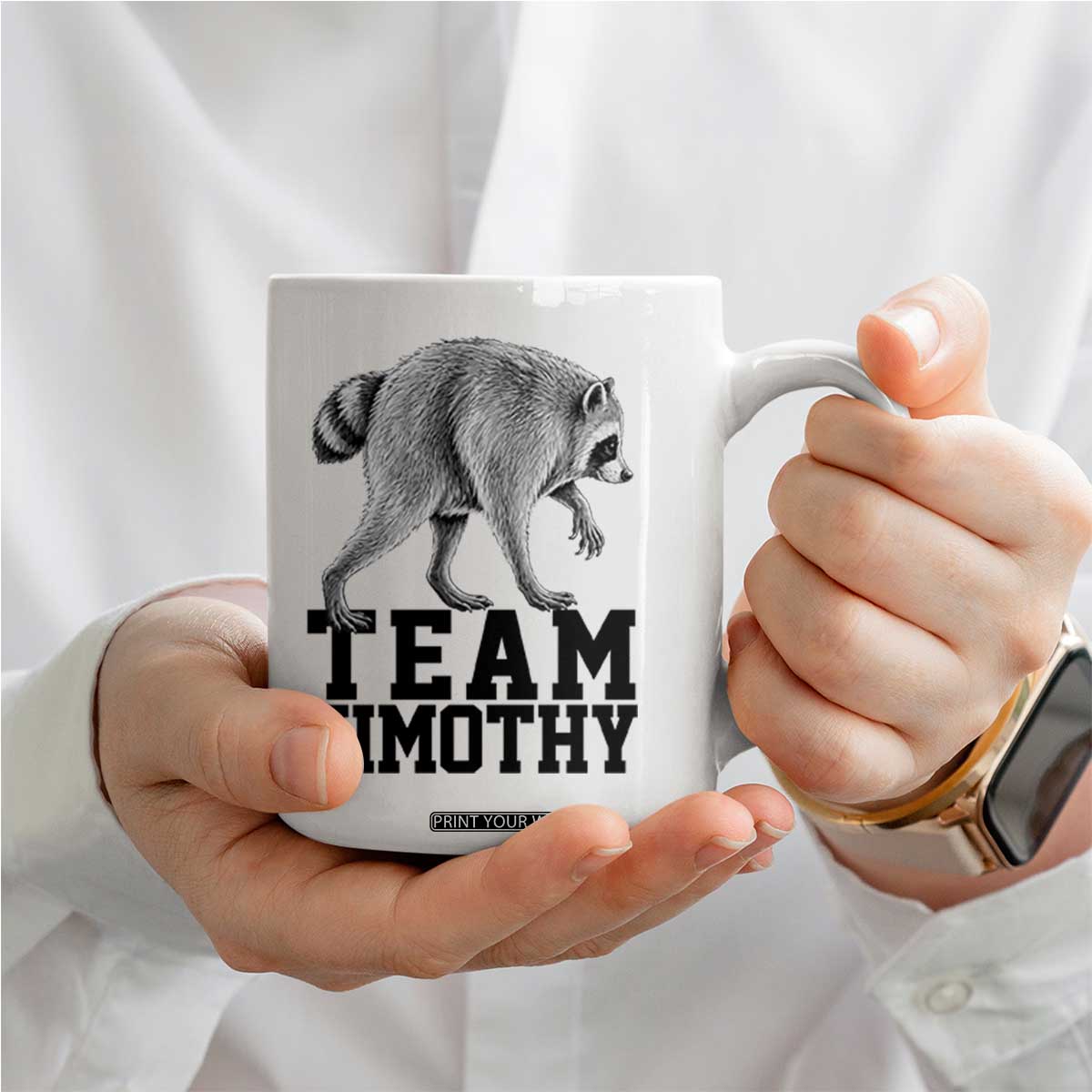 Team Jimothy Viral Seattle Raccoon Coffee Mug Vintage Trash Panda Meme Graphic