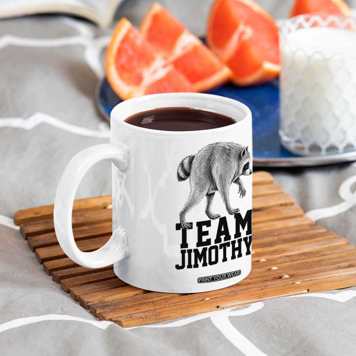 Team Jimothy Viral Seattle Raccoon Coffee Mug Vintage Trash Panda Meme Graphic