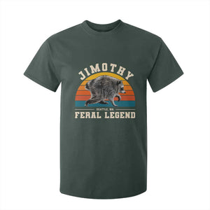 Jimothy from Seattle WA Feral Legend Raccoon T Shirt For Kid Viral Trash Panda Vintage Sunset Arch Graphic TS02 Dark Forest Green Print Your Wear