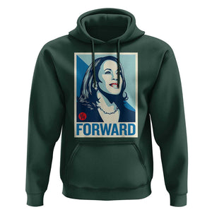 Kamala Harris Forward 2024 Hoodie Madam President 47th Graphic TS02 Dark Forest Green Print Your Wear