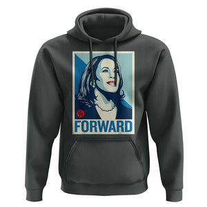 Kamala Harris Forward 2024 Hoodie Madam President 47th Graphic TS02 Dark Heather Print Your Wear