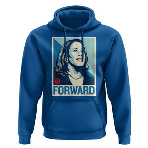Kamala Harris Forward 2024 Hoodie Madam President 47th Graphic TS02 Royal Blue Print Your Wear