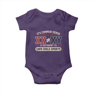 Save Girls Sports XX Does Not Equal XY Baby Onesie Biological Science Vintage Varsity Athletic Graphic