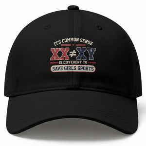 Save Girls Sports XX Does Not Equal XY Baseball Cap Biological Science Vintage Varsity Athletic Graphic