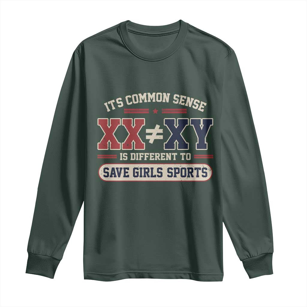 Save Girls Sports XX Does Not Equal XY Long Sleeve Shirt Biological Science Vintage Varsity Athletic Graphic