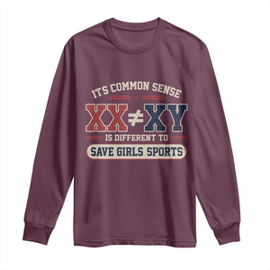 Save Girls Sports XX Does Not Equal XY Long Sleeve Shirt Biological Science Vintage Varsity Athletic Graphic