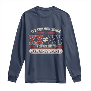 Save Girls Sports XX Does Not Equal XY Long Sleeve Shirt Biological Science Vintage Varsity Athletic Graphic