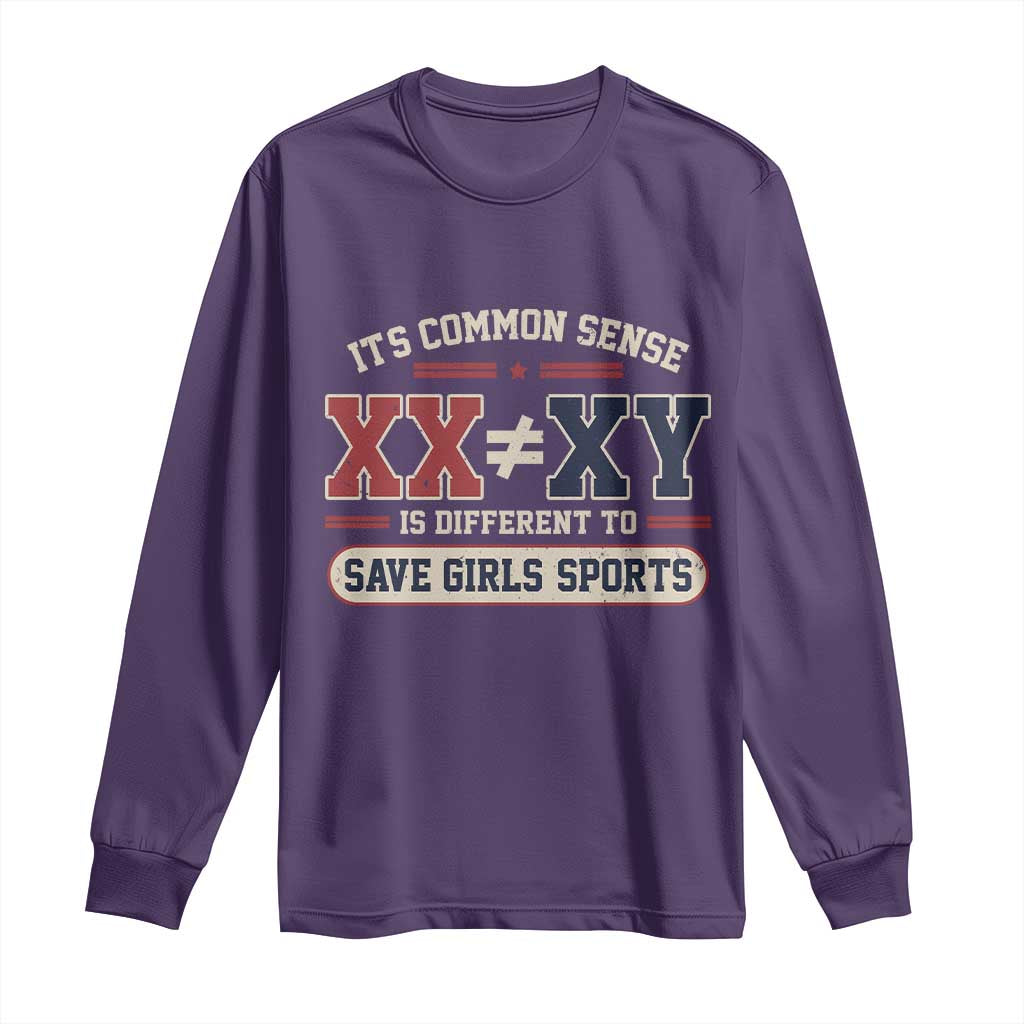 Save Girls Sports XX Does Not Equal XY Long Sleeve Shirt Biological Science Vintage Varsity Athletic Graphic