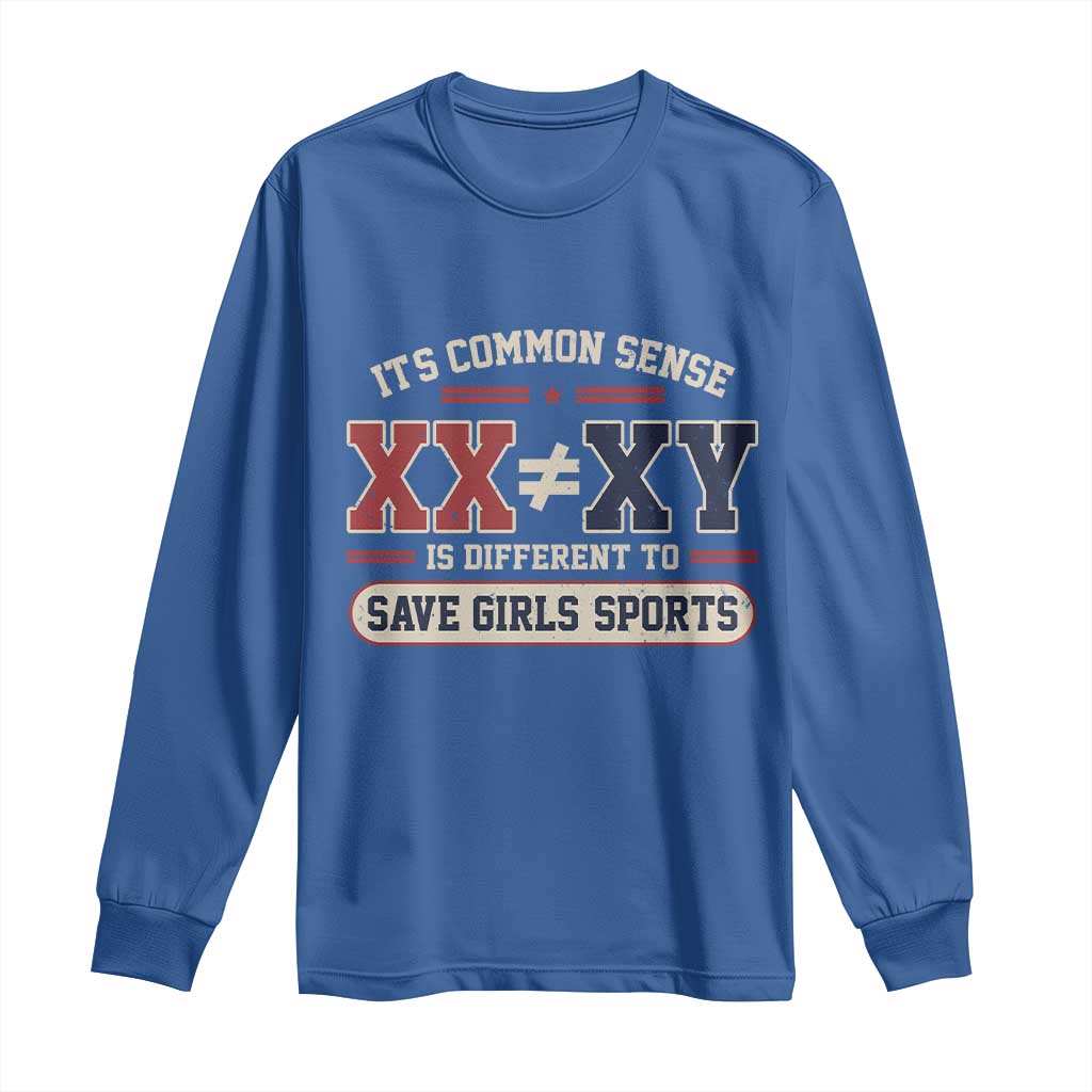 Save Girls Sports XX Does Not Equal XY Long Sleeve Shirt Biological Science Vintage Varsity Athletic Graphic