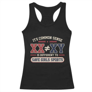 Save Girls Sports XX Does Not Equal XY Racerback Tank Top Biological Science Vintage Varsity Athletic Graphic