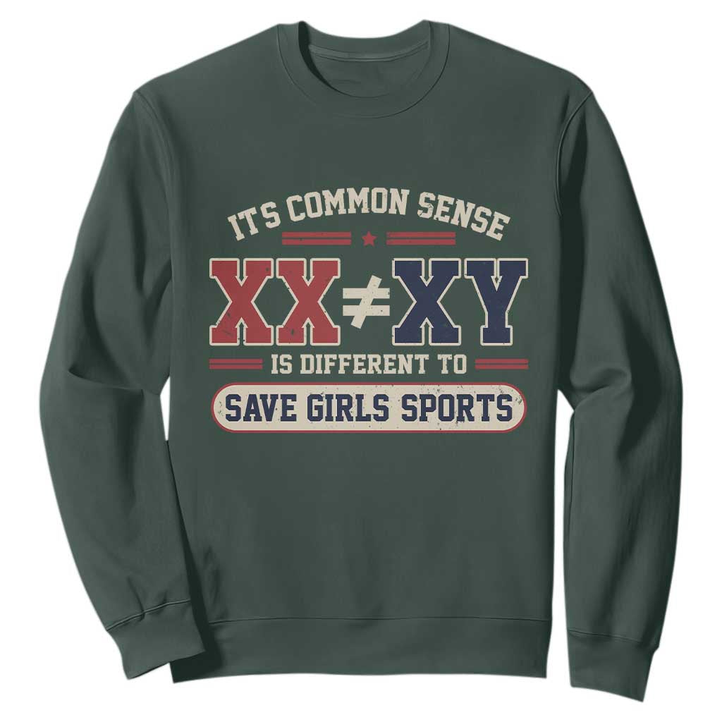 Save Girls Sports XX Does Not Equal XY Sweatshirt Biological Science Vintage Varsity Athletic Graphic