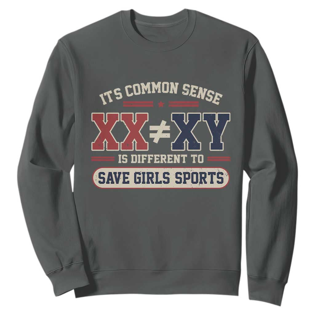 Save Girls Sports XX Does Not Equal XY Sweatshirt Biological Science Vintage Varsity Athletic Graphic