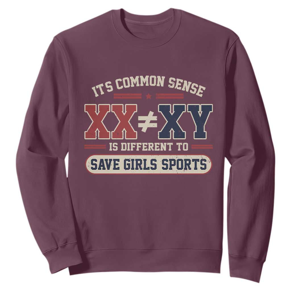 Save Girls Sports XX Does Not Equal XY Sweatshirt Biological Science Vintage Varsity Athletic Graphic