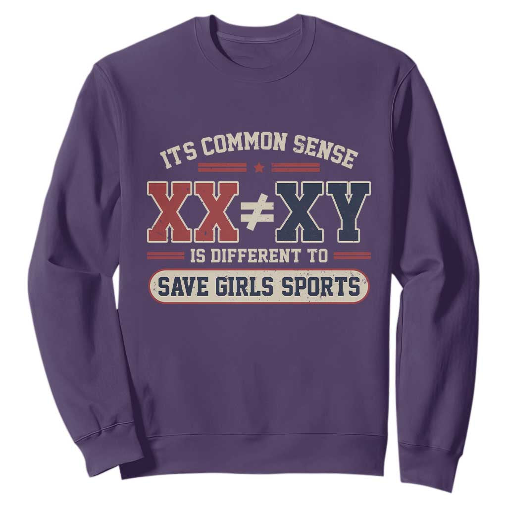 Save Girls Sports XX Does Not Equal XY Sweatshirt Biological Science Vintage Varsity Athletic Graphic