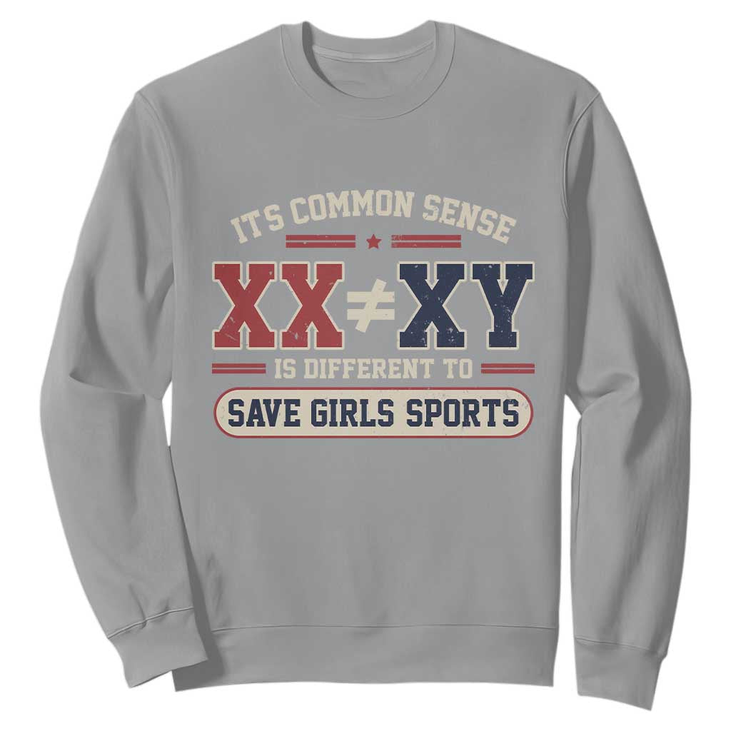 Save Girls Sports XX Does Not Equal XY Sweatshirt Biological Science Vintage Varsity Athletic Graphic