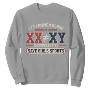 Save Girls Sports XX Does Not Equal XY Sweatshirt Biological Science Vintage Varsity Athletic Graphic