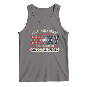 Save Girls Sports XX Does Not Equal XY Tank Top Biological Science Vintage Varsity Athletic Graphic