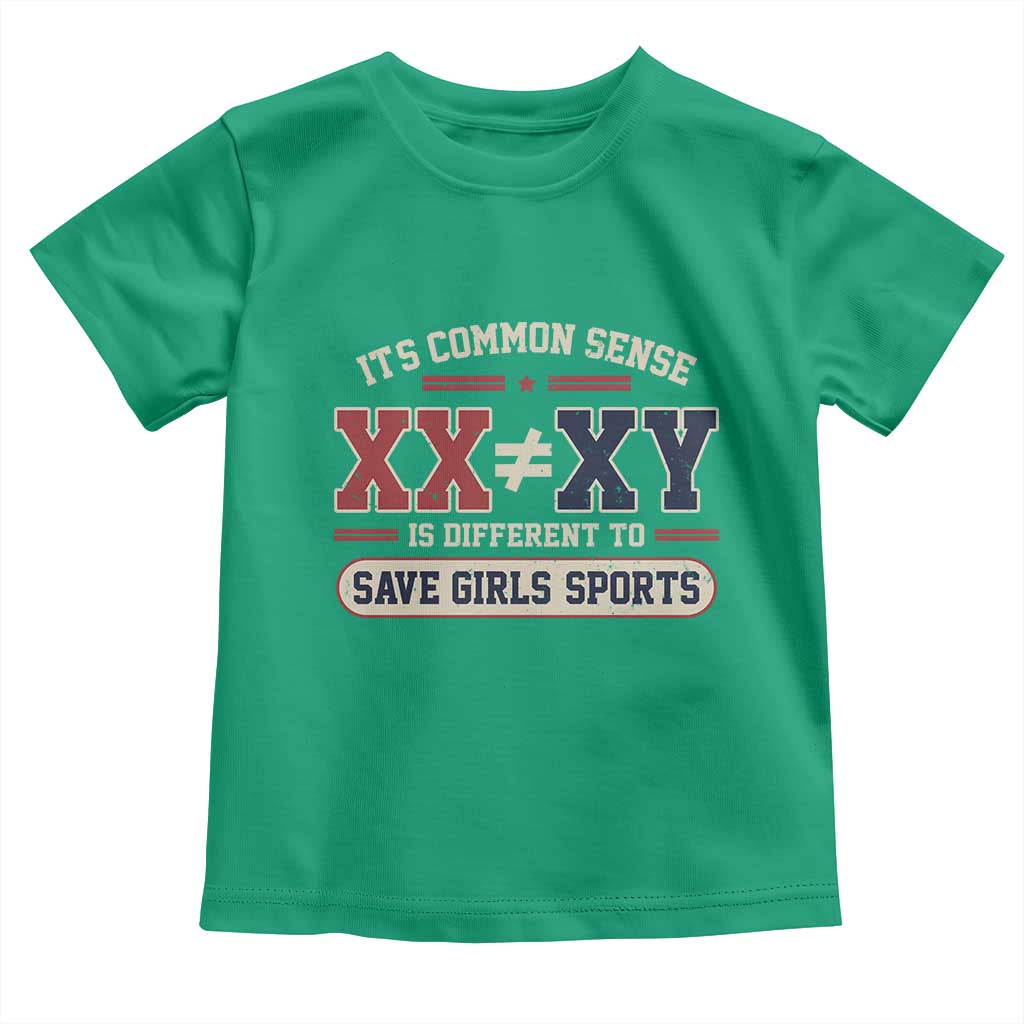 Save Girls Sports XX Does Not Equal XY Toddler T Shirt Biological Science Vintage Varsity Athletic Graphic