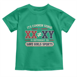 Save Girls Sports XX Does Not Equal XY Toddler T Shirt Biological Science Vintage Varsity Athletic Graphic