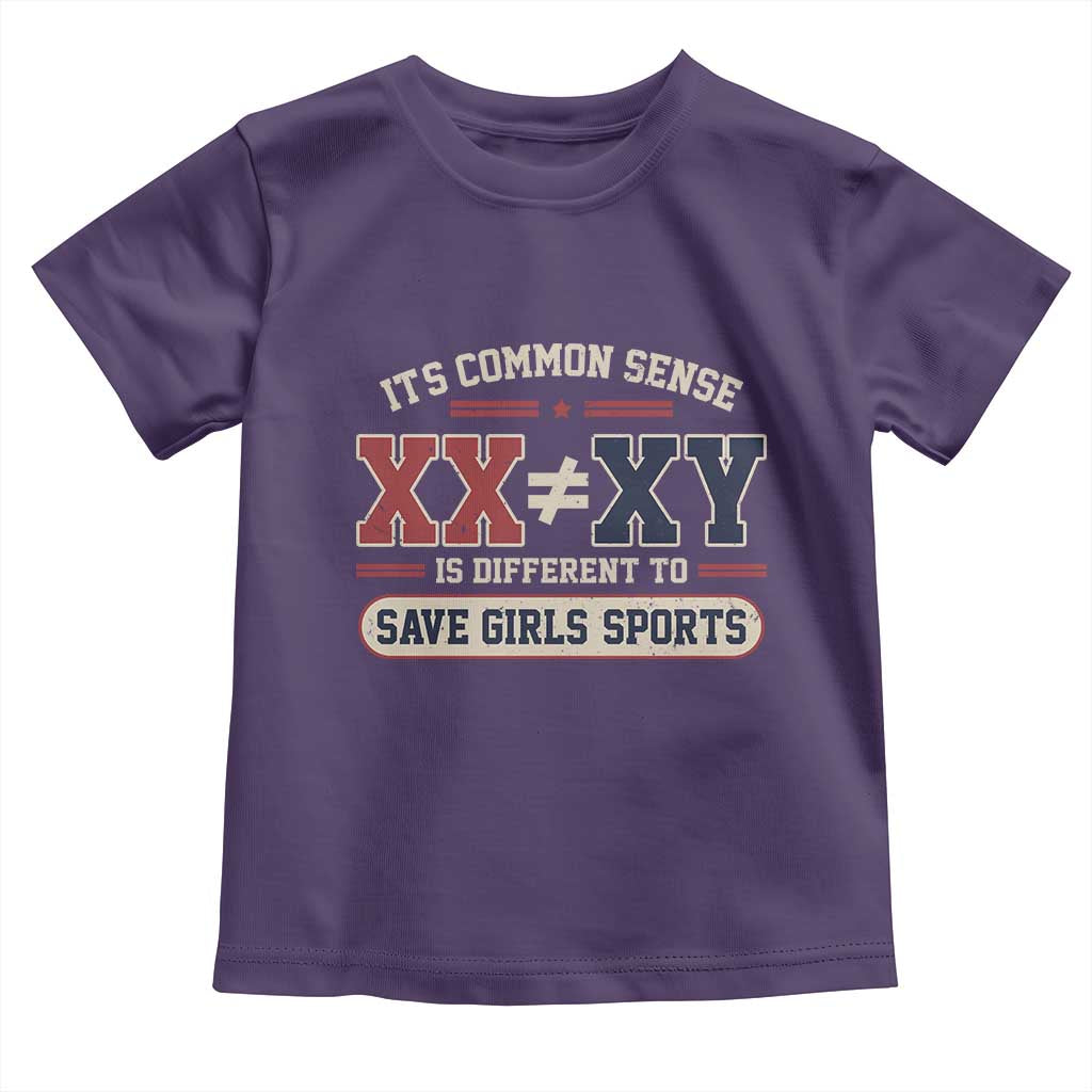 Save Girls Sports XX Does Not Equal XY Toddler T Shirt Biological Science Vintage Varsity Athletic Graphic