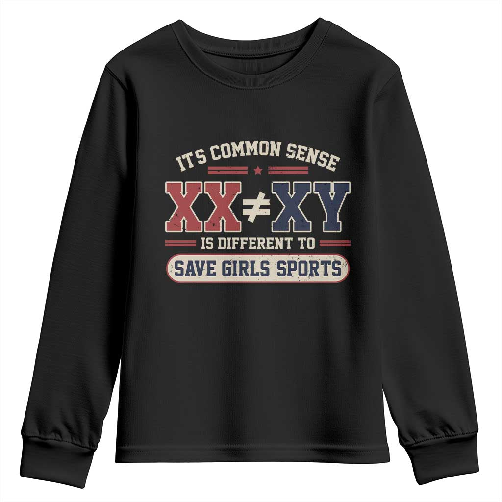 Save Girls Sports XX Does Not Equal XY Youth Sweatshirt Biological Science Vintage Varsity Athletic Graphic